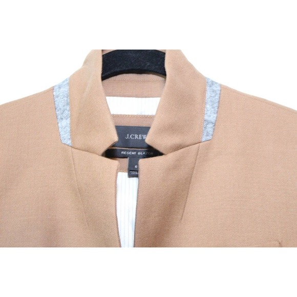 J. Crew Wool Blend Regent Blazer Suit Jacket Camel Brown Size 6 B0323 H13907 - Picture 5 of 12